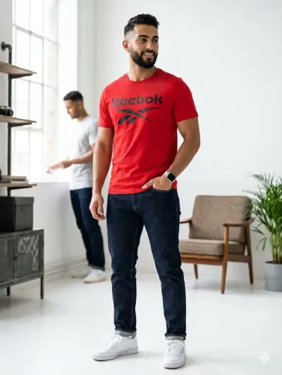 تيشيرت ريبوك (Reebok) أصلي - مقاس L - قطن 100%