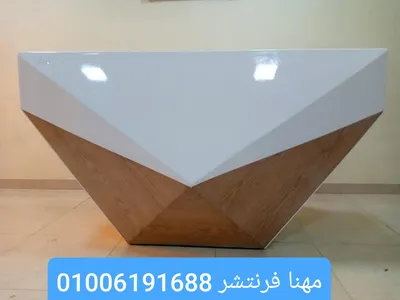 مكتب استقبال أكليريك أبيض أعلى جودة مودرن