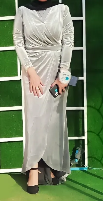فستان قطيفه سيلفر