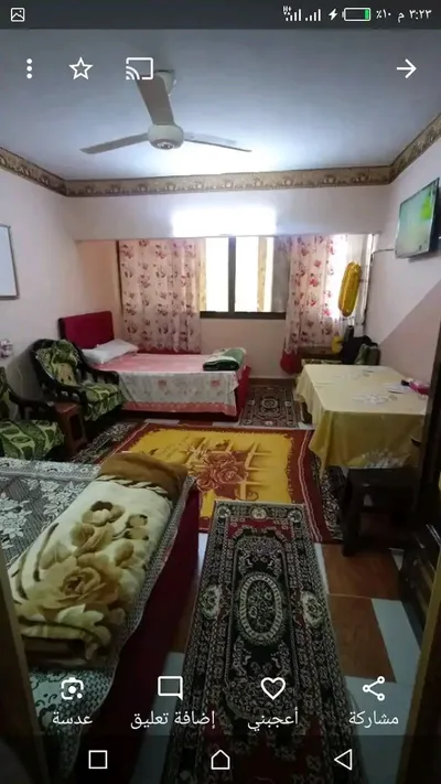 شقة غرفتين وصالة وحمام ومطبخ
