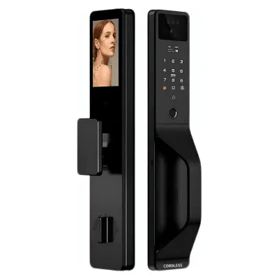 قفل باب ذكي سمارت ببصمة وكاميرا ماركة كوردليس Cordless