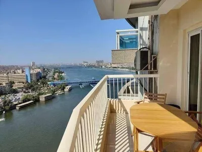 وحدة فندقية جاهزه للمعاينة علي النيل مباشرة متشطبة بالفرش وا