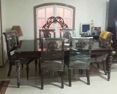سفرة ٦ كراسى ب البوفيه عمولة خاصة جدا جديدة لم نستخدم
