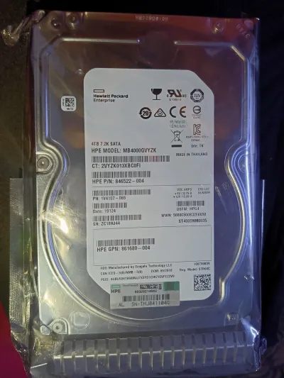 HPE 4TB Enterprise HDD – جديد