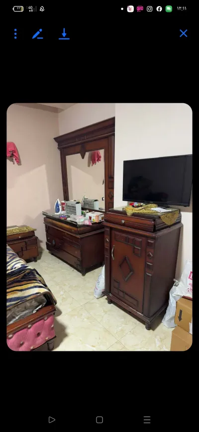 غرفة نوم خشب زان