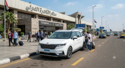تاجير سيارة كيا كرنفال من المطار القاهرة الي مرسي مطروح