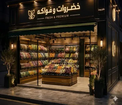 للبيع محل خضار وفاكهه في القاهره الجديده قسط علي 7 سنين