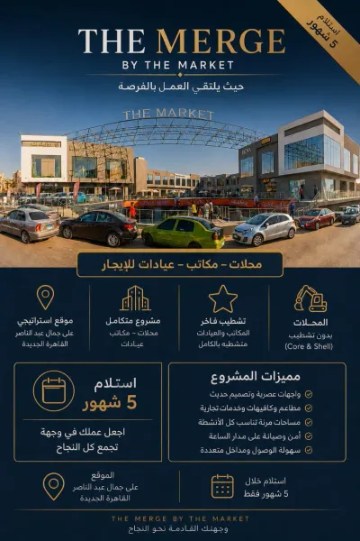 تجاري للإيجار 76متر في مرحلة الثانية مول the market
