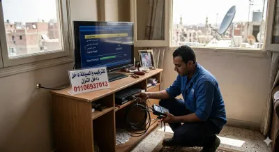 تركيب شبكة بث هوائي في التجمع الخامس